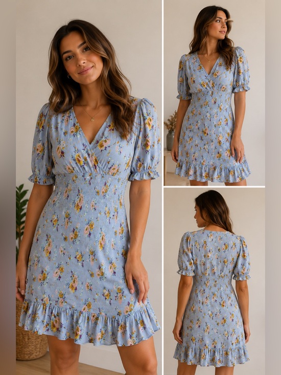 Hem & Thread Dresses & Skirts - ✨Hem & Thread Floral Smocked Midi Dress Size L